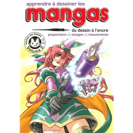 Du dessin à l'encre, Tome 2, Apprendre à dessiner les mangas (ed. 2022)