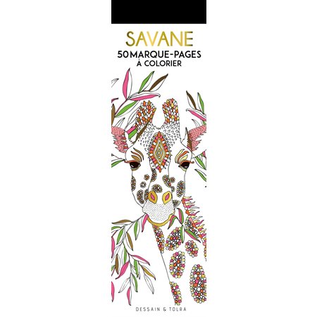 Savane : 50 marque-pages à colorier