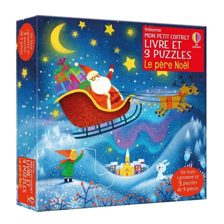 Le Père Noël: Mon petit coffret livre et 3 puzzles