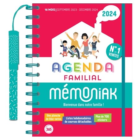 L'essentiel agenda familial Mémoniak 2023-2024