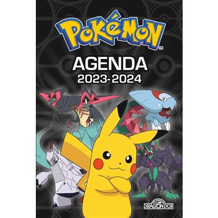 Pokémon Agenda 2023-2024 : Couverture noire