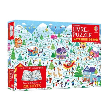 Les labyrinthes de Noël ( livre et puzzle)