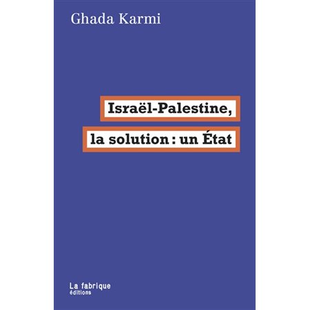 Israël-Palestine, la solution : un Etat