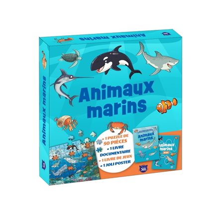 Animaux marins : 1 puzzle de 50 pièces...