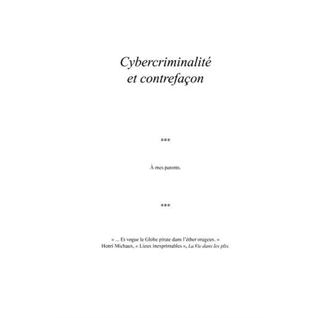 Cybercriminalité et contrefaçon